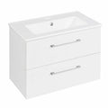 Ensemble de meubles de salle de bain, avec tiroirs, 61 x 39,5 x 45,5 cm, coloris blanc, pour la salle de bain