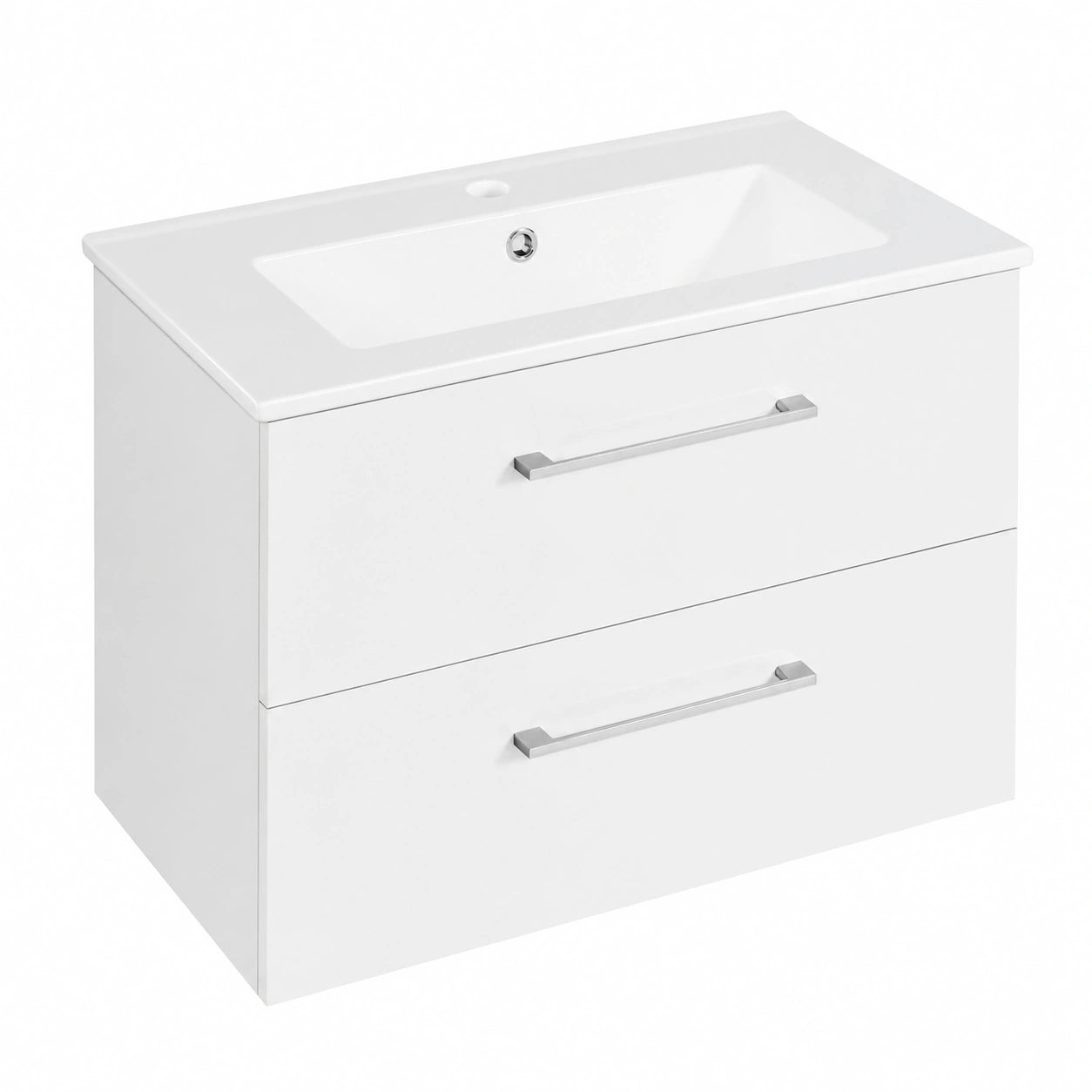 Ensemble de meubles de salle de bain, avec tiroirs, 61 x 39,5 x 45,5 cm, coloris blanc, pour la salle de bain