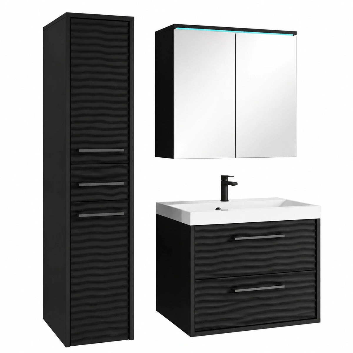 Ensemble de meubles de salle de bain, 3 pièces, pour la salle de bain