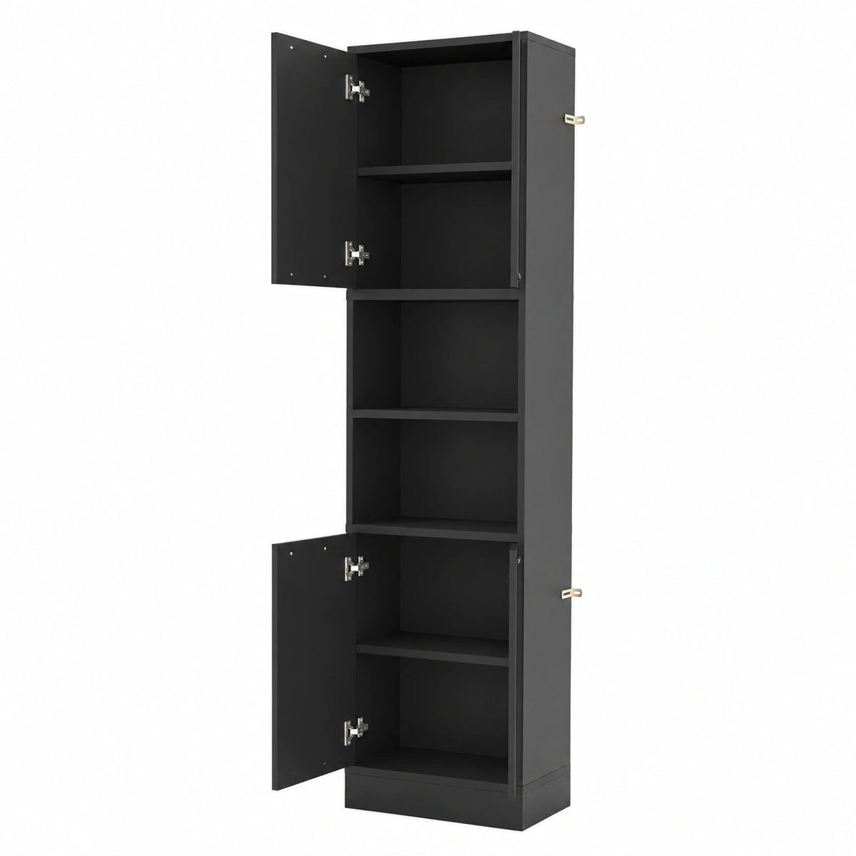 Armoire, avec rangement, avec portes, avec dispositif anti-basculement, coloris noir, pour la chambre