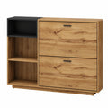 Armoire, pliable, réglable, avec rangement, en panneaux de bois, coloris naturel, pour la chambre