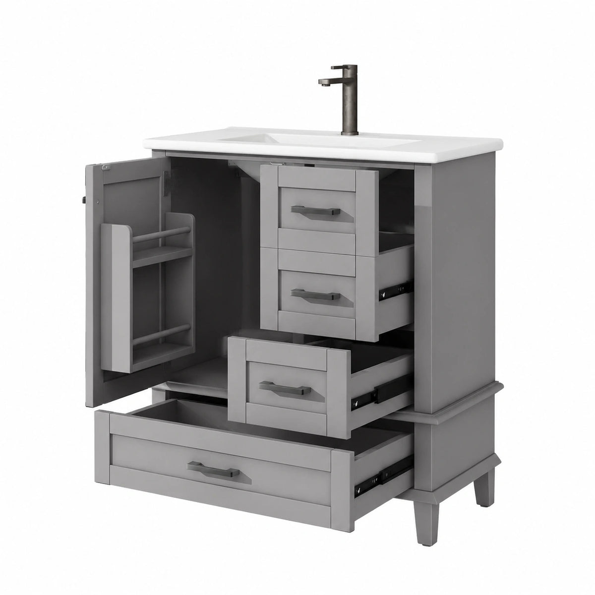 Armoire, avec tiroirs, avec étagères, avec portes, en panneaux de bois, pour la chambre