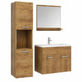 Ensemble de meubles de salle de bain, coloris marron, pour la salle de bain