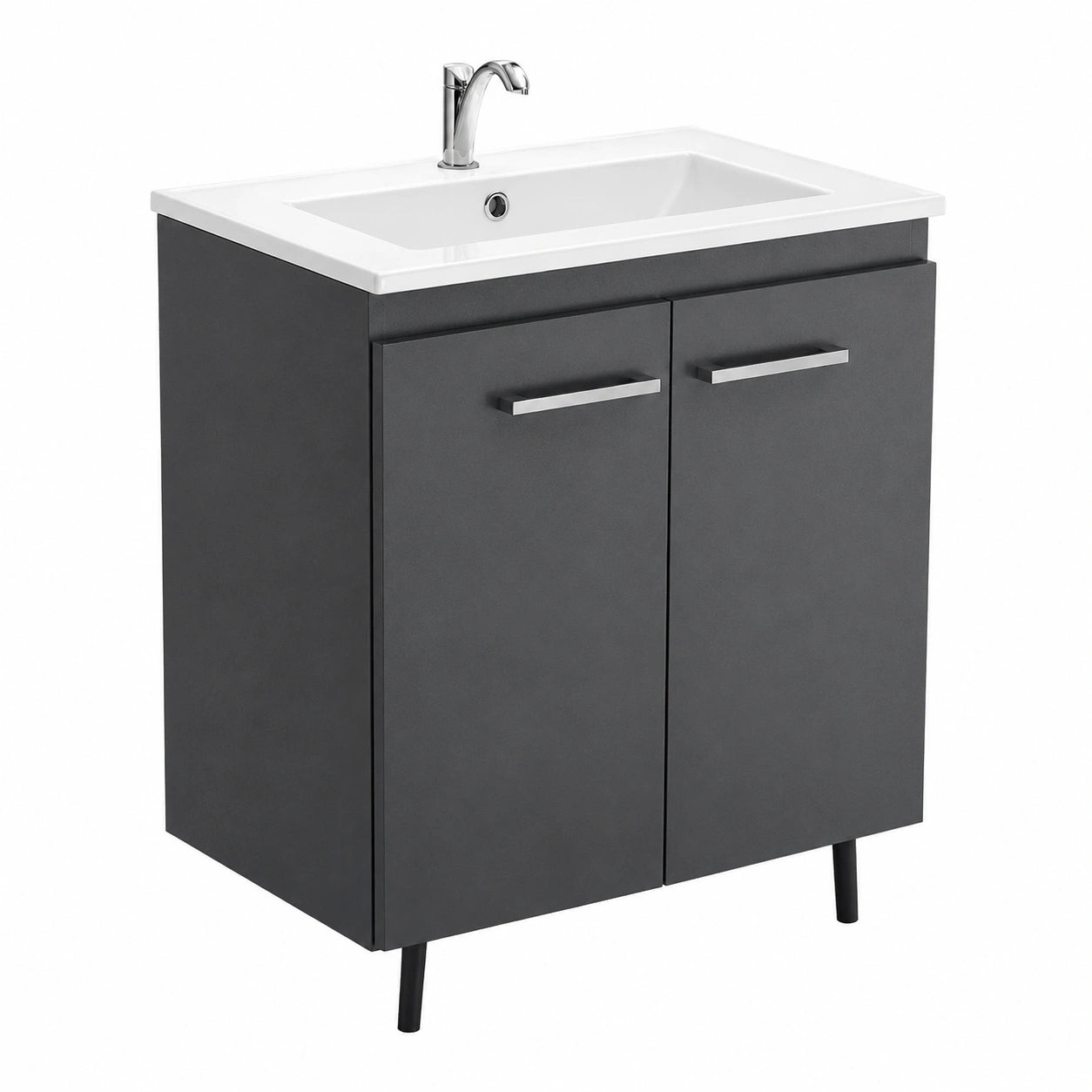 Ensemble de meubles de salle de bain, coloris graphite, pour la salle de bain