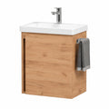 Ensemble de meubles de salle de bain, en chêne, coloris doré, pour la salle de bain